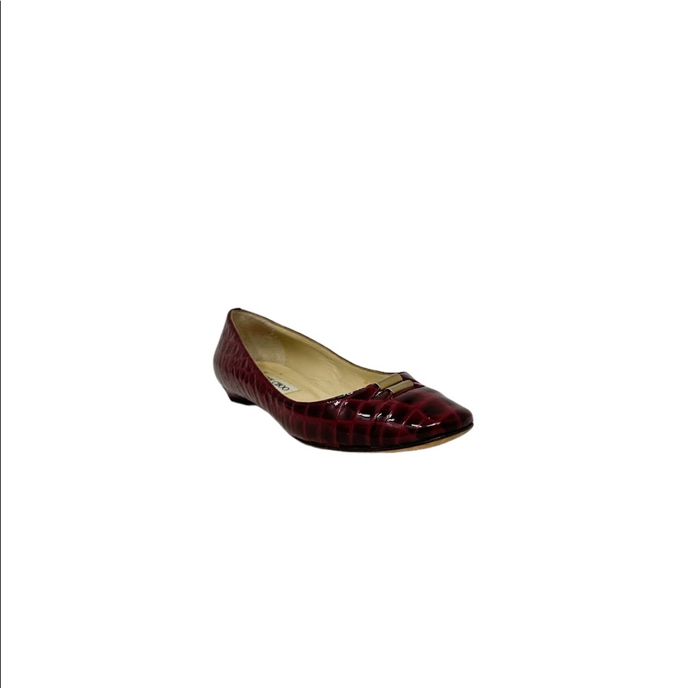 Jimmy Choo Embossed Leather Flats